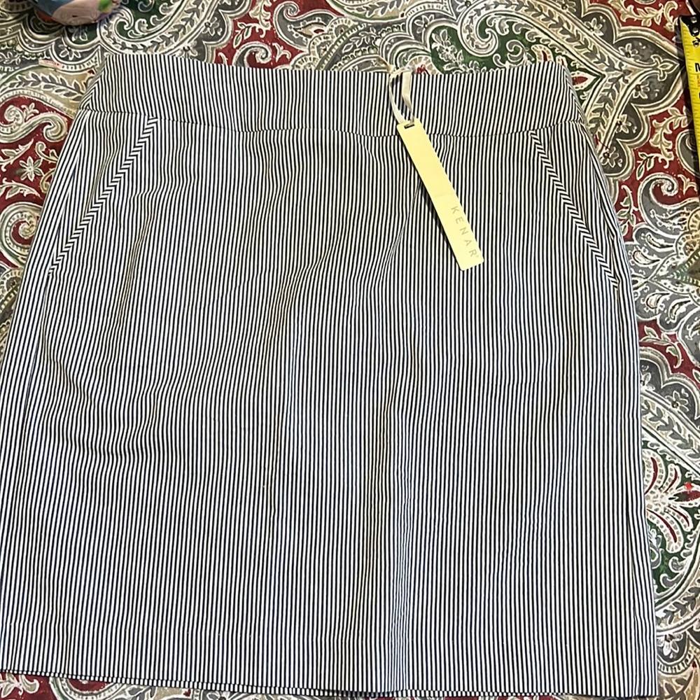 NWT blue/grey and white Kenar skirt